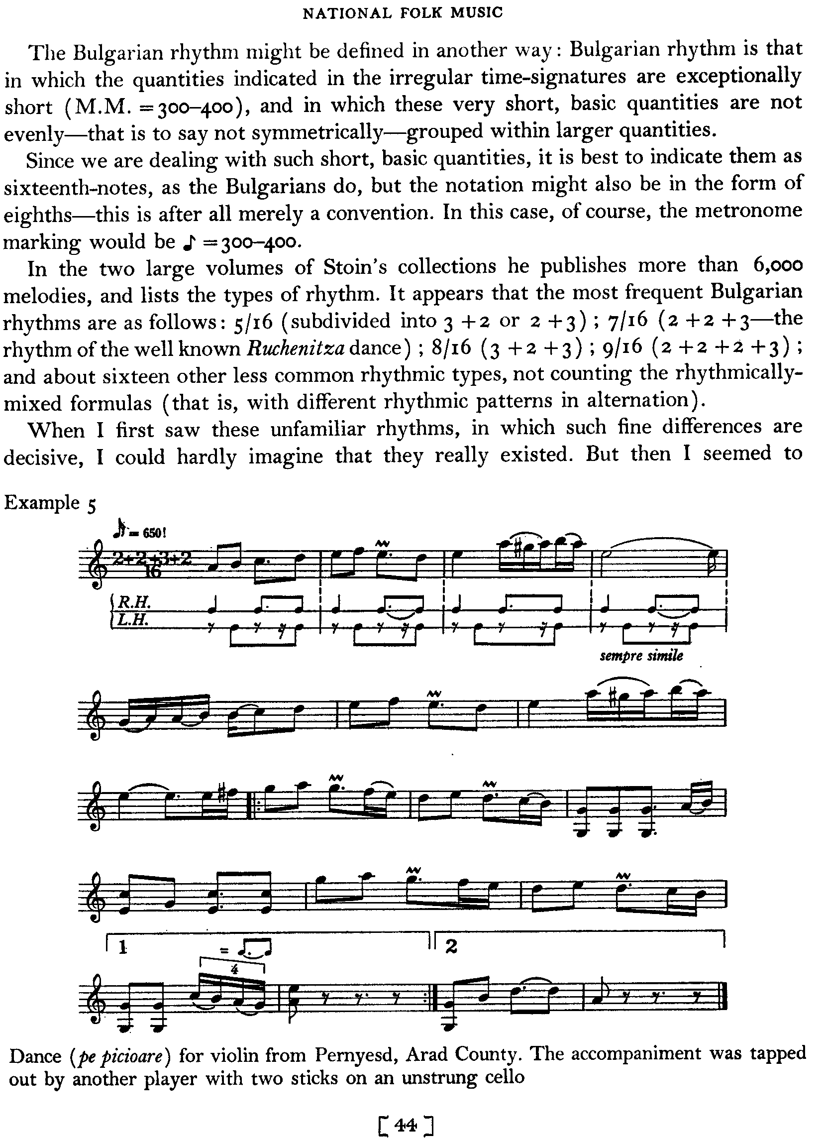 Bulgarian Rhythm - Bartok Page 44