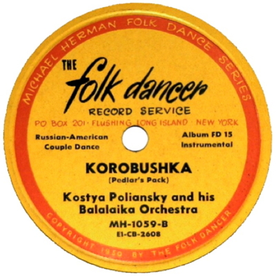 Folk Dancer Record Korobushka